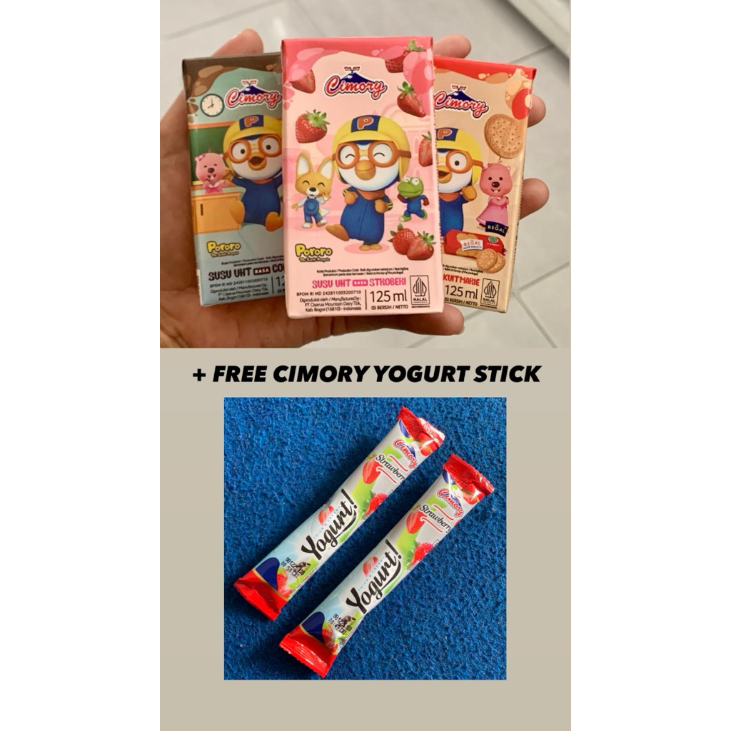 TERMURAH M cimory fresh milk uht 125 ml tayo marie biskuit/coklat/strawberry GRATIS BONUS CIMORY YOG