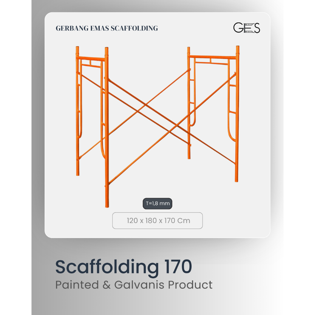 Scaffolding 1 Set Lengkap Tinggi 170 & 190 Tebal Aman Kokoh