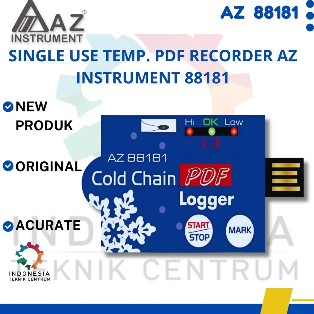 Single Use Temp. PDF Recorder AZ Instrument 88181