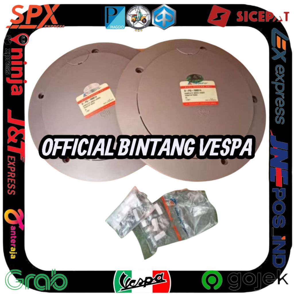 Wheeldop wildop vespa excel exclusive pxe original merk danmotor komplit mur dan baut universal