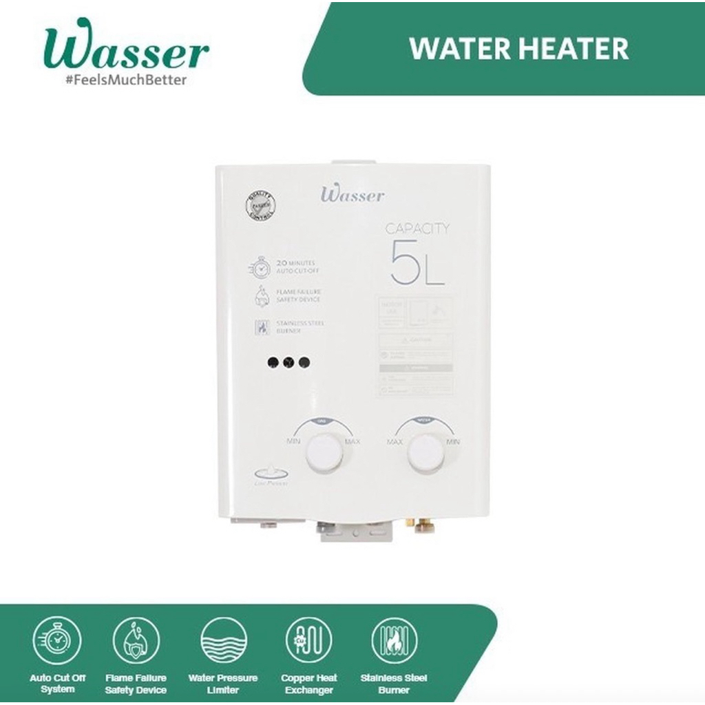 WASSER WATER HEATER WH-501 - WATER HEATER GAS WASSER 501 - PEMANAS AIR PANAS GAS WASSER 501 - WASSER