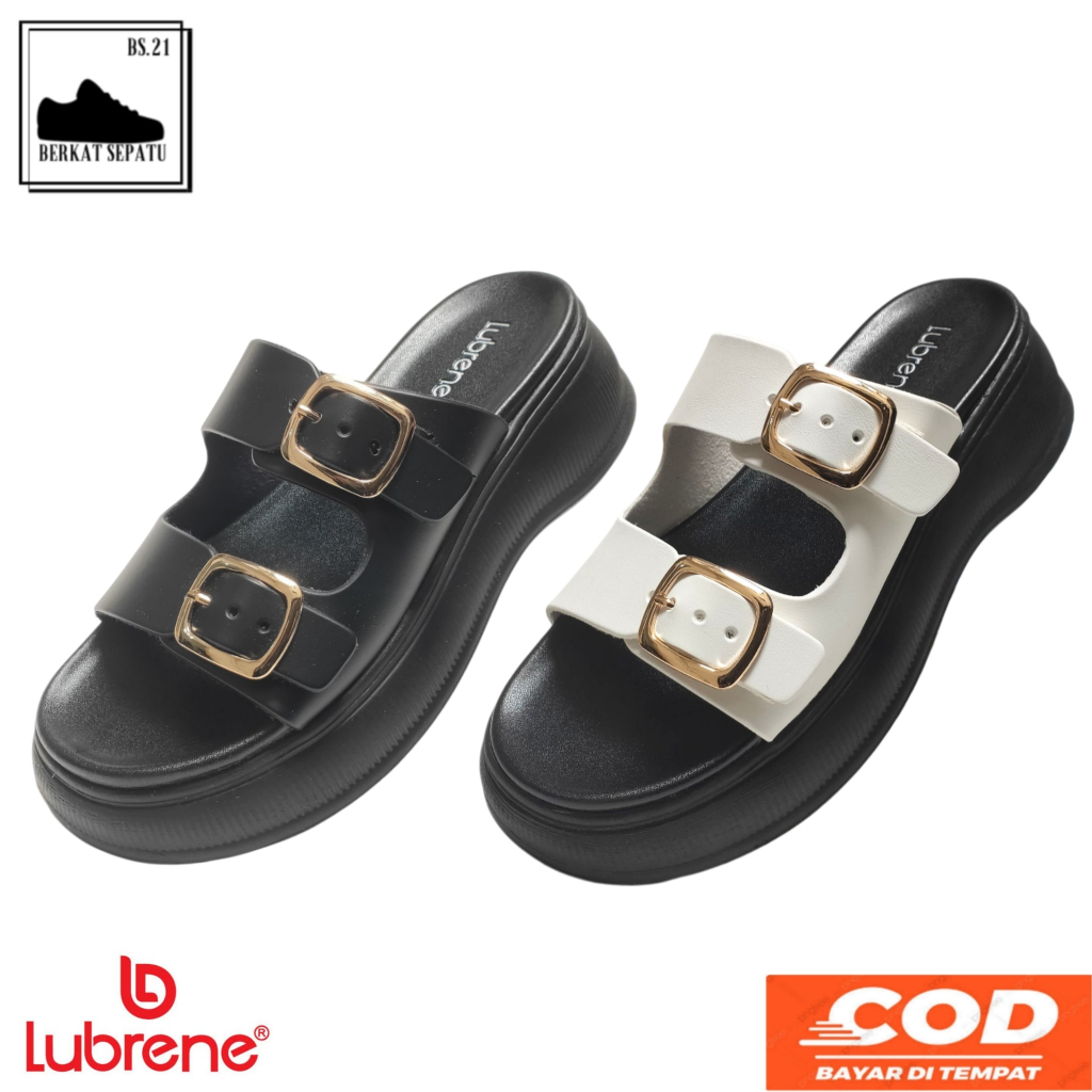 [COD] Sandal Selop Sandal Casual Wanita Lubrene ZENA 022-L Wedges Cewek Hak Sole 5cm Sendal Wanita T