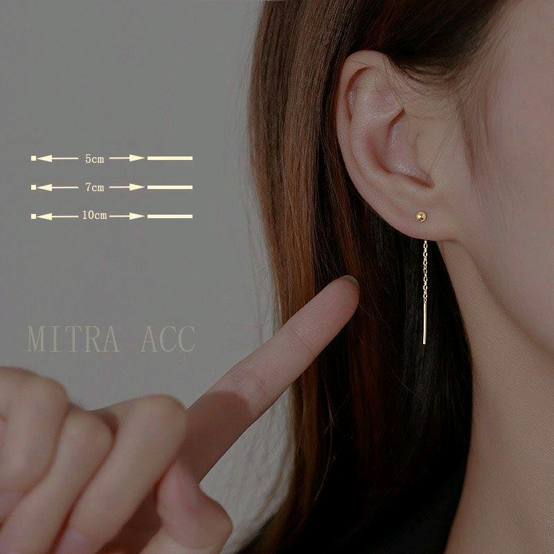 Anting titanium bulat polos&pasir  terbaru