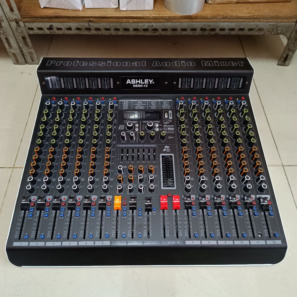 Mixer Audio 12 Channel Ashley Hero 12 Original Ashley Hero-12 Mixer 12 Channel Hero Ashley Hero12 Or