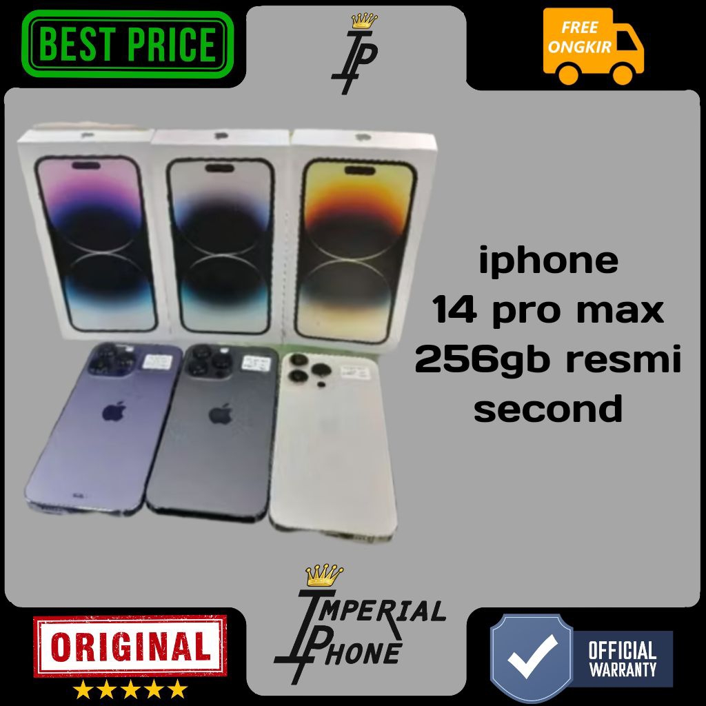 iphone 14 pro max 256GB second resmi
