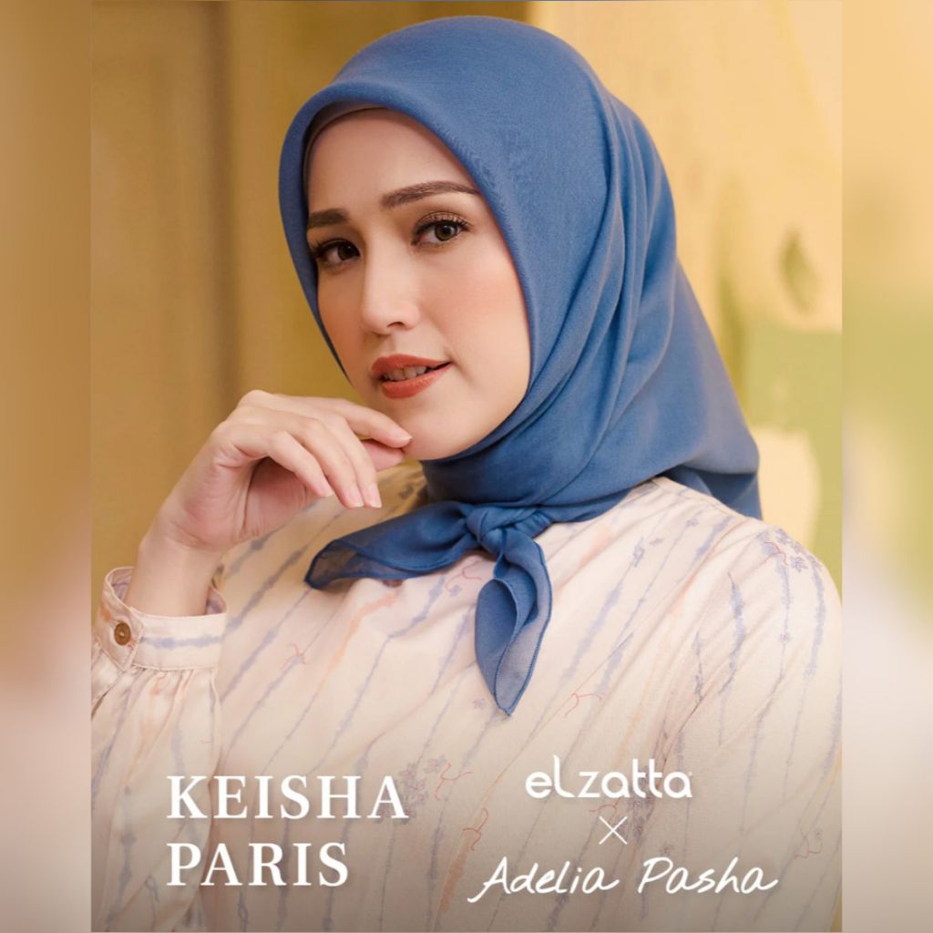 [NEW] Elzatta Hijab X Adelia Pasha Jilbab Segi Empat Scarf Keisha Paris Premium