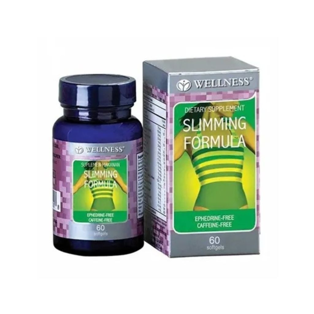WELLNESS SLIMMING FORMULA 60 softgel Suplemen Pelangsing Alami Tanpa Kafein & Efedrin