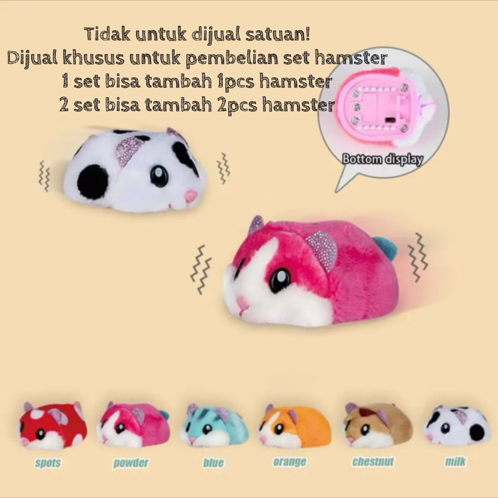Mainan Hewan Hamster Bisa Bergerak dan Berjalan Sendiri untuk Tambahan pembelian set hamster