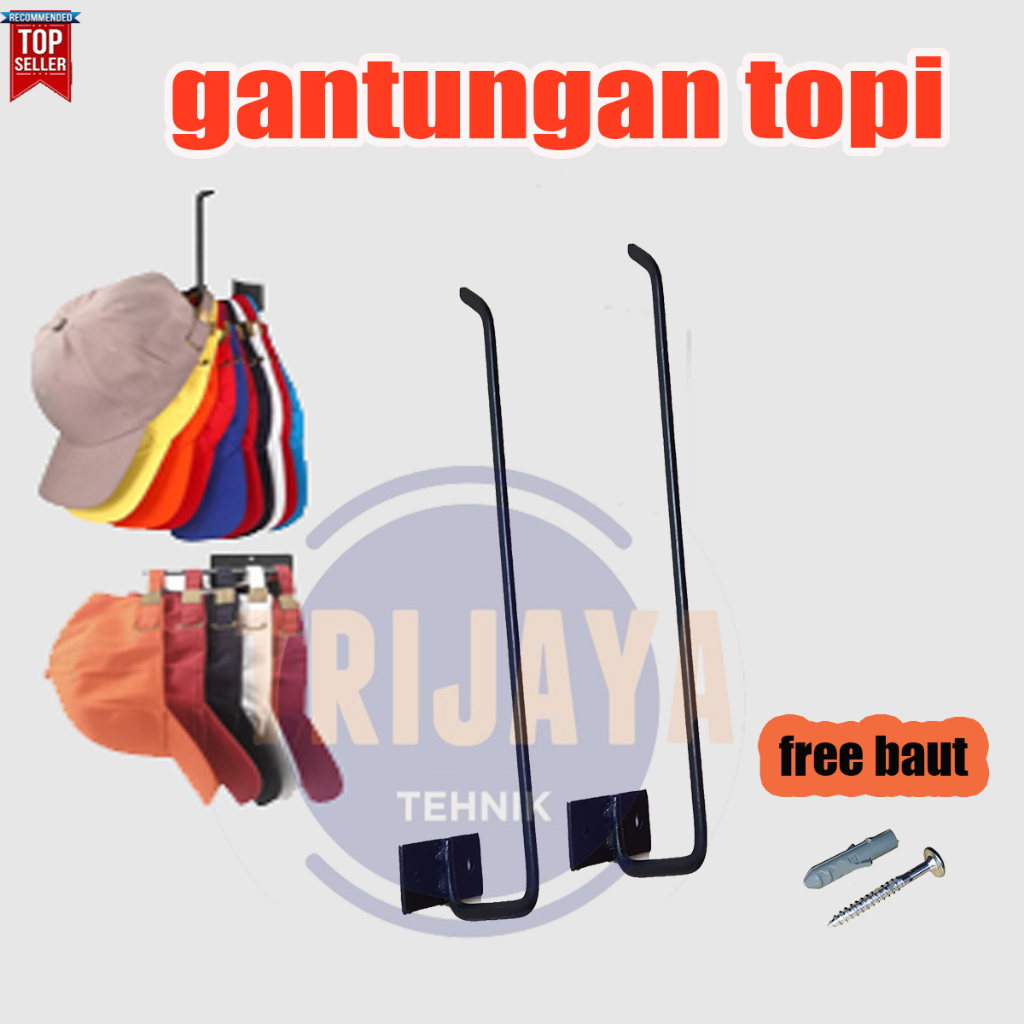 gantungan  topi tempel dinding cantolan topi rak topi rak gantung topi display topi