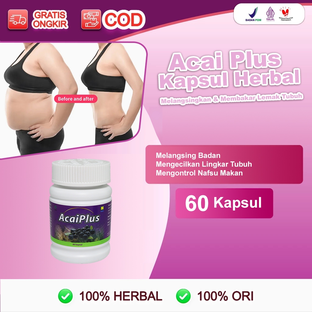 Acaiplus Nasa Original BPOM Oba Diet Herbal 60 Kapsul