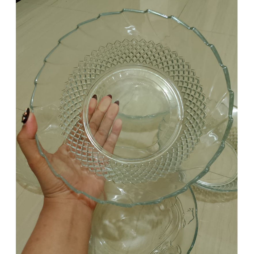 Jual Ecer Mangkok Kaca Jumbo Tebal / Mangkok Wadah Es Buah Besar / Mangkok Kaca Transparant / Tempat