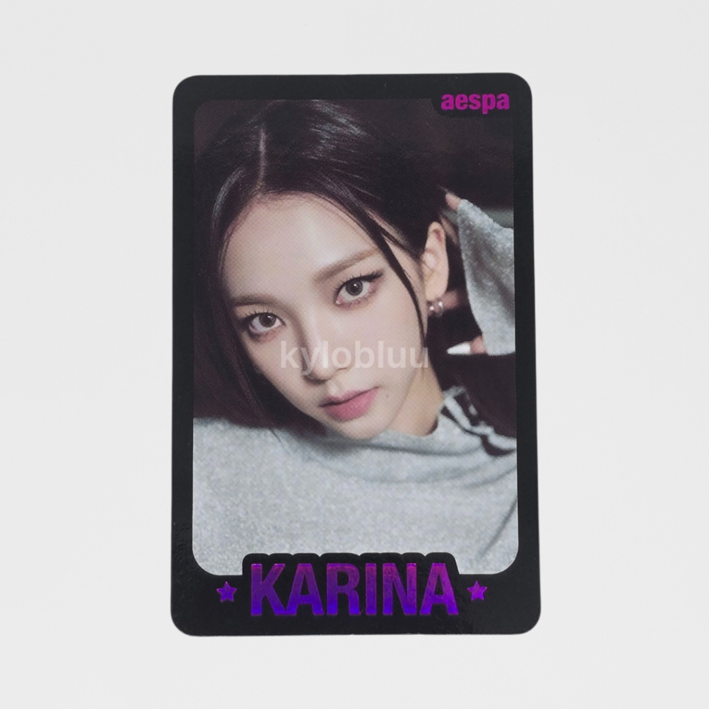 [READY] PHOTOCARD PC OFFICIAL AESPA KARINA TC TRADING CARD CONCEPT KONSEP MY WORLD MW SPICY VER B HI
