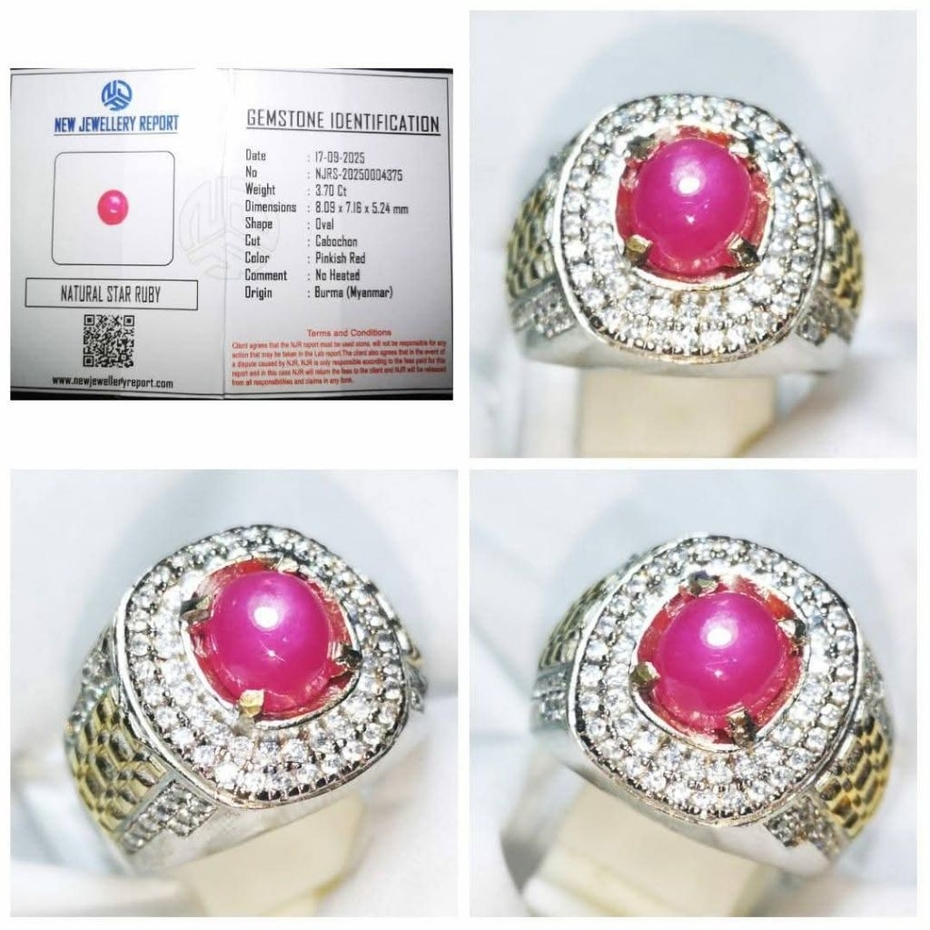 Batu Ruby Star Burma Original berSertifikat
