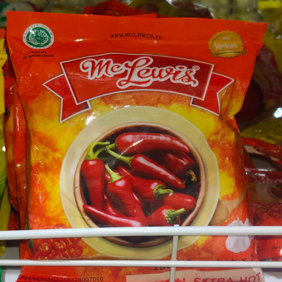 MC LEWIS Chili Extra Hot pak isi 10pcs x 20gr Saus Sambal Sachet extra pedas