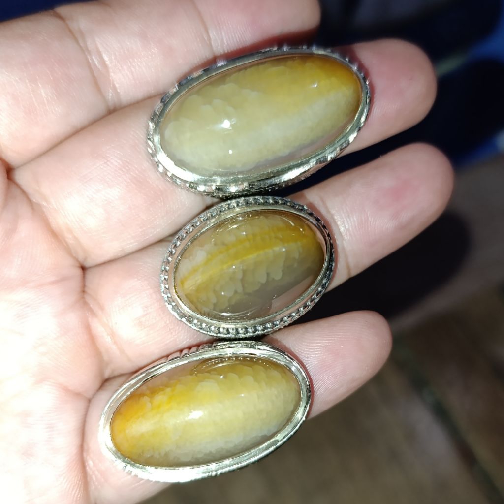 CA 206 Cincin Akik Pandan Nanas Asli Natural Sisik Joss