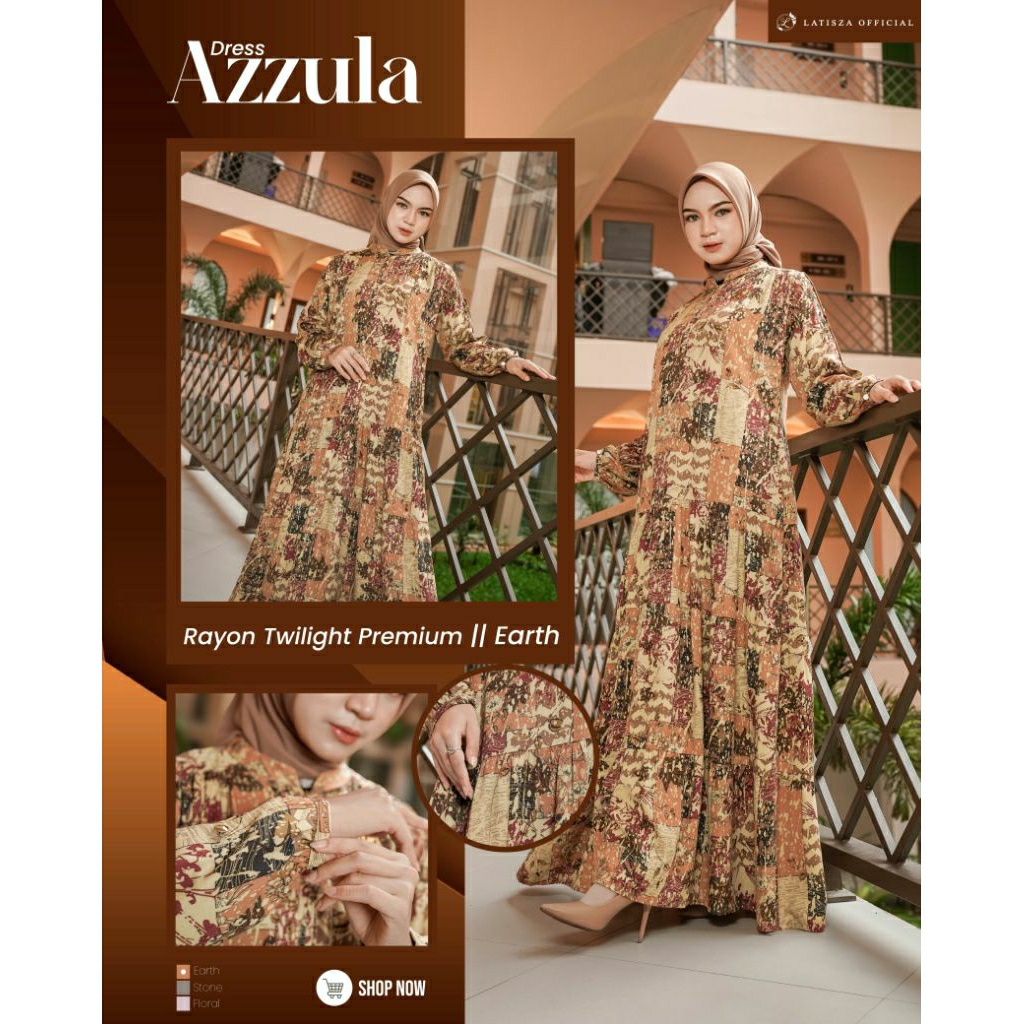 AZZUKA DRESS BY LATISZA // Gamis DAILY RAYON TWILL PREMIUM