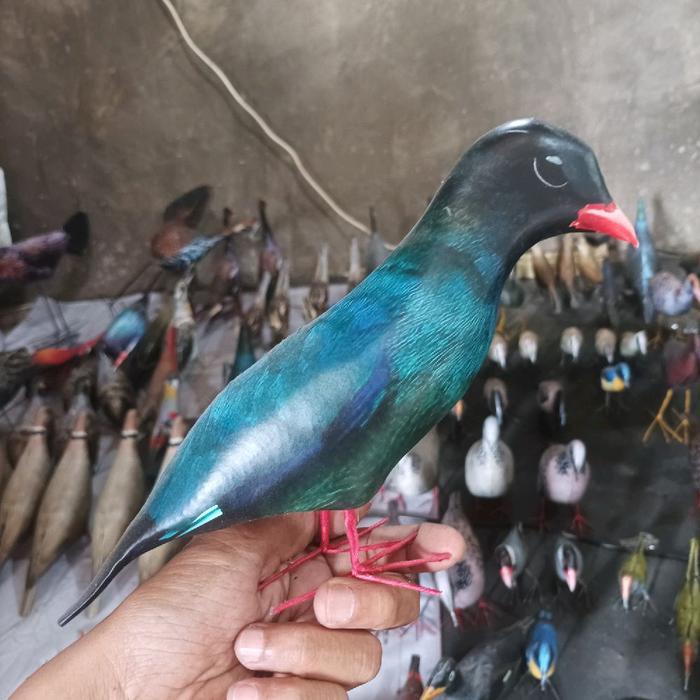 Boneka mainan manuk ocehan cungkok patung burung tengkek buto jontrot manuk panca warna mirip asli t