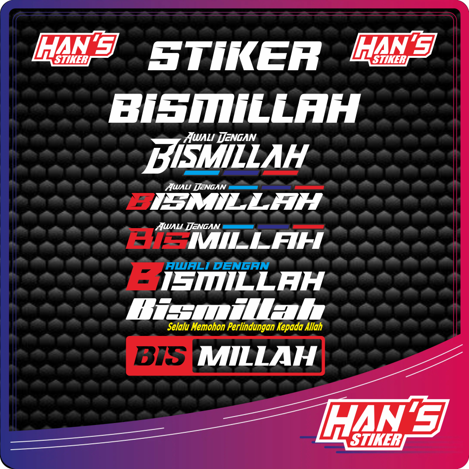 STIKER BISMILLAH UNTUK MOBIL DAN TRUK