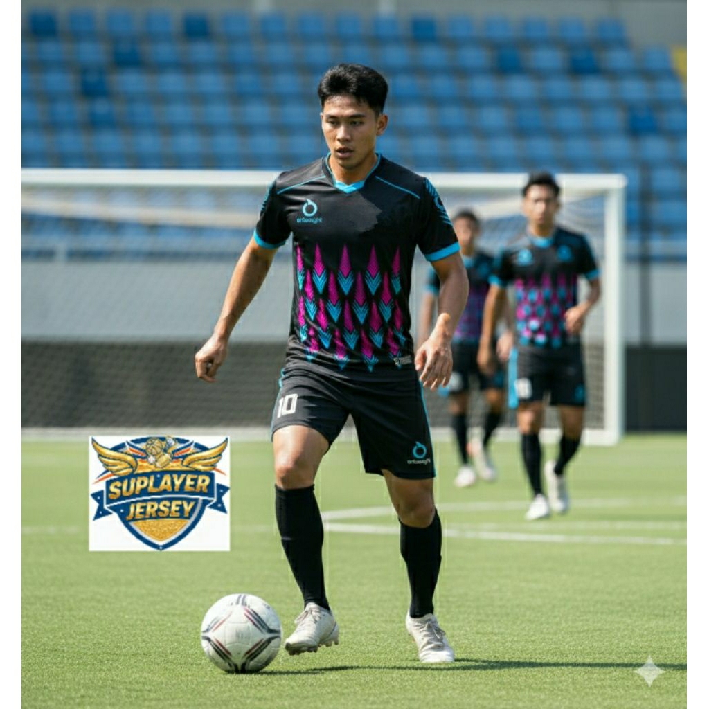 jersey baju kaos bola volly badminton allsport dewasa 1set celana + baju