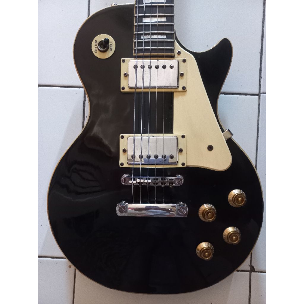 gitar merk rockwell RLP22 black asli original buatan korea