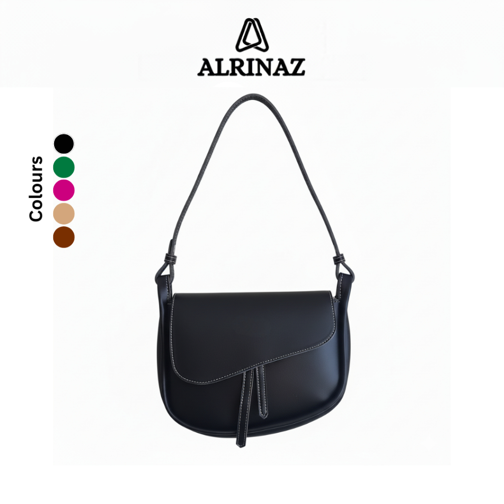 ALRINAZ Asimetris Sling Bag Tas Selempang Wanita Modern Simple Multifungsi