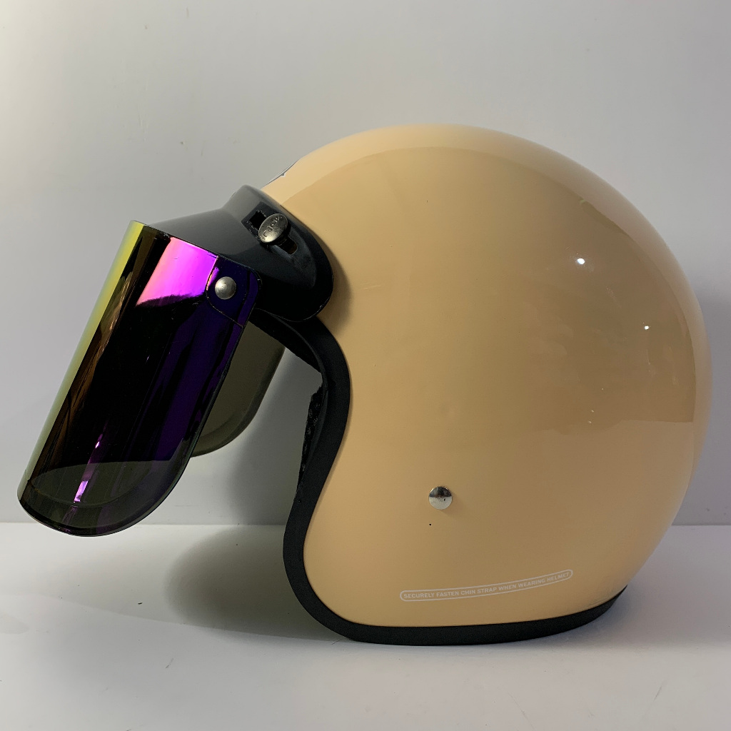 Helm Bogo Cream Glossy - Helmet SNI Dewasa BXP