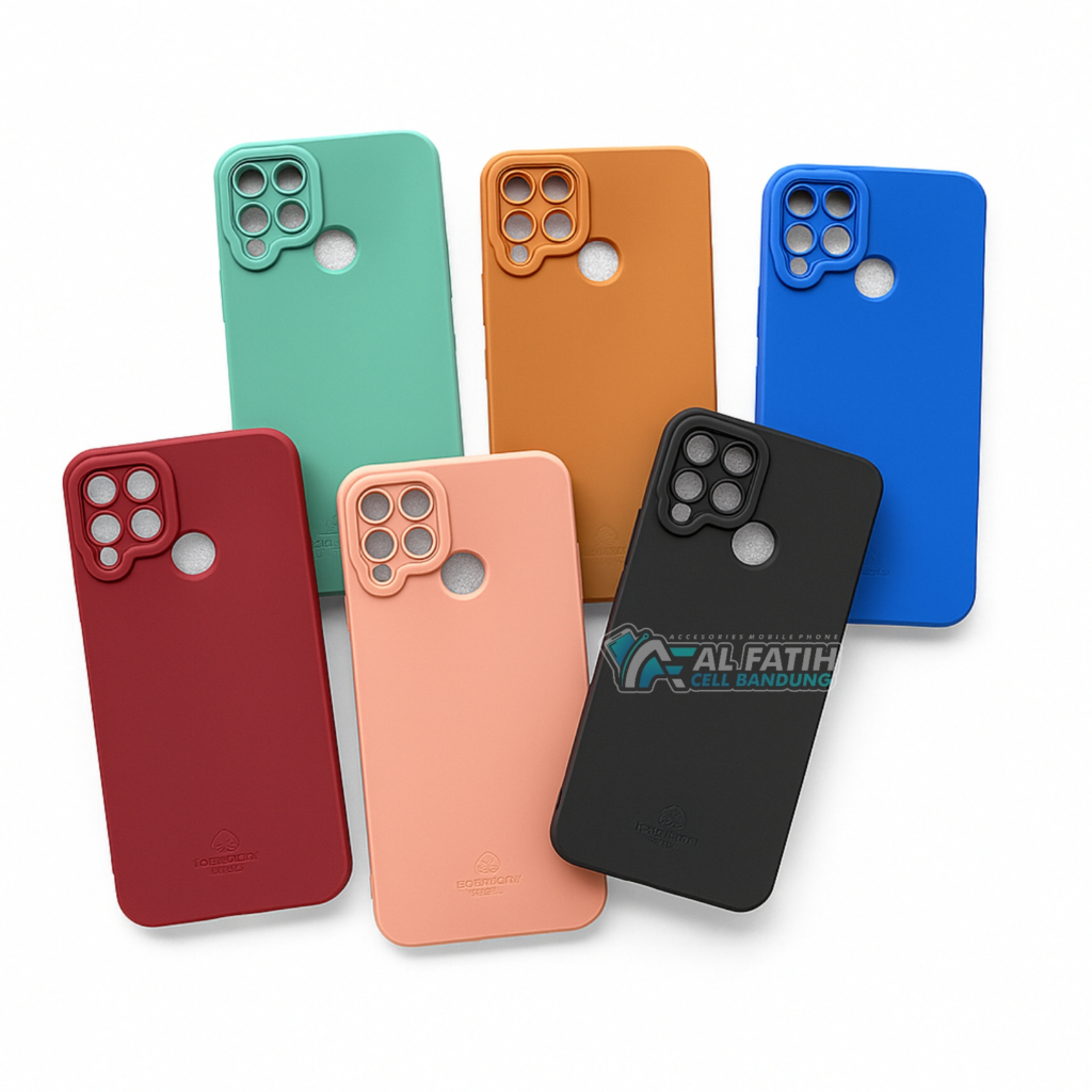 Case Realme C12 / C15 Softcase Pro Camera - Case Polos - Casing Macaron