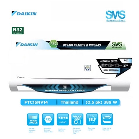 PENGIRIMAN KHUSUS MAKASSAR GOWA DAIKIN AC Split Non Inverter Thailand  FTC15NV14