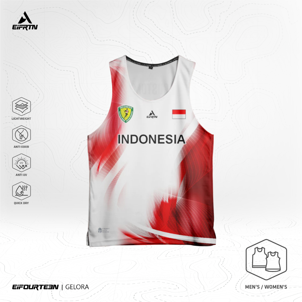 Eifrtn Siglet Lekbong Jersey Sport Running Lari Timnas Atlet Atletik Indonesia Fantasy Eifourteen | 