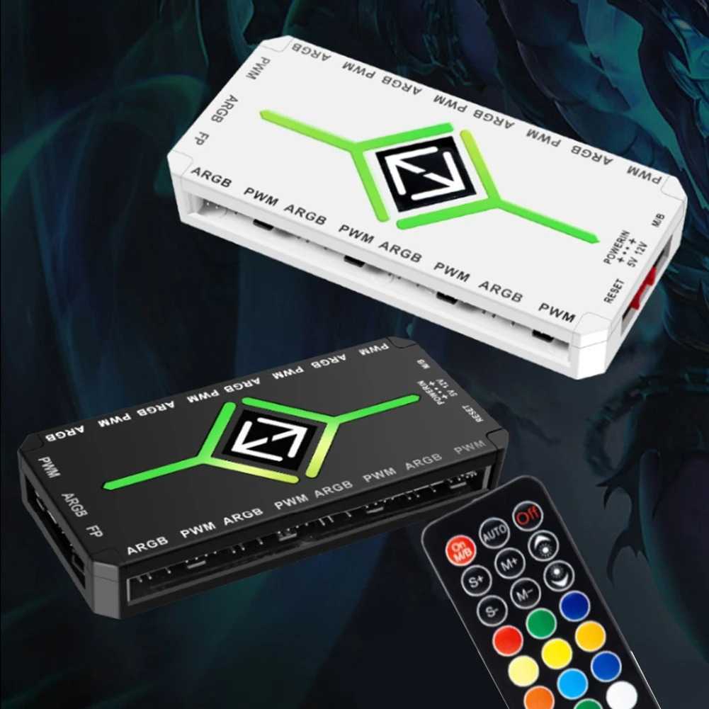 Mesin Auto Controller Lampu RGB Kipas CPU 5 Volt 3 Pin Cooler RGB Remote Kontrol