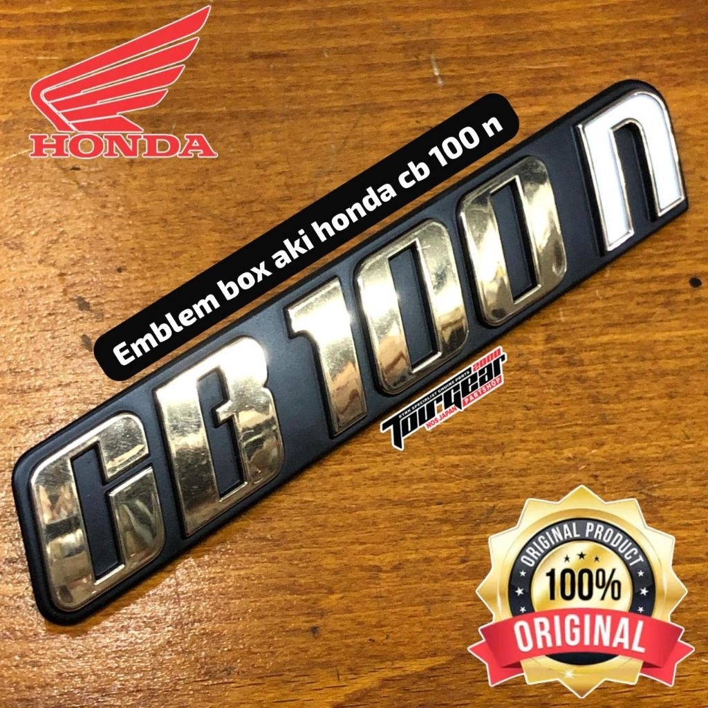 EMBLEM SIMBUL BOX AKI HONDA CB 100 N ORIGINAL NOS