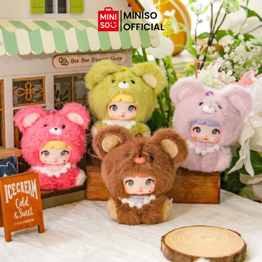MINISO Nommi V4 Nommi Baby Series Vinyl Plush Blind Box Boneka Lucu Karakter Nommi