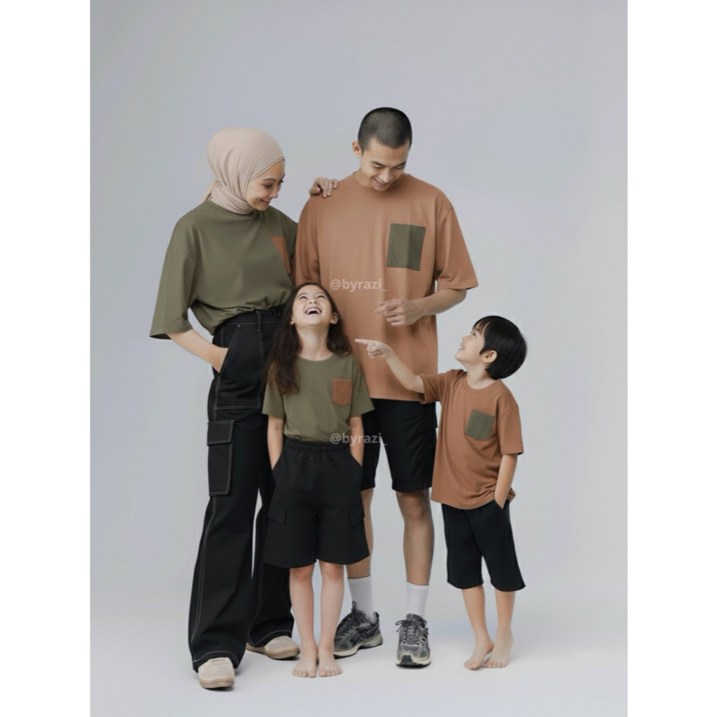 byrazi_ Kaos Polos Jumbo Unisex Pria Wanita Lengan Pendek Couple Material Cotton Combed 30s