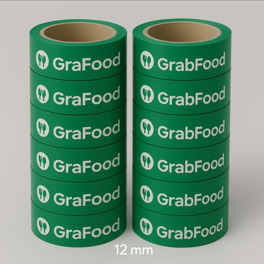 SHOPEEFOOD / FRESH Sealing Tape Lakban Isolasi Selotip Shopeefood Fresh Shopee Food 12mm 50M Orange 