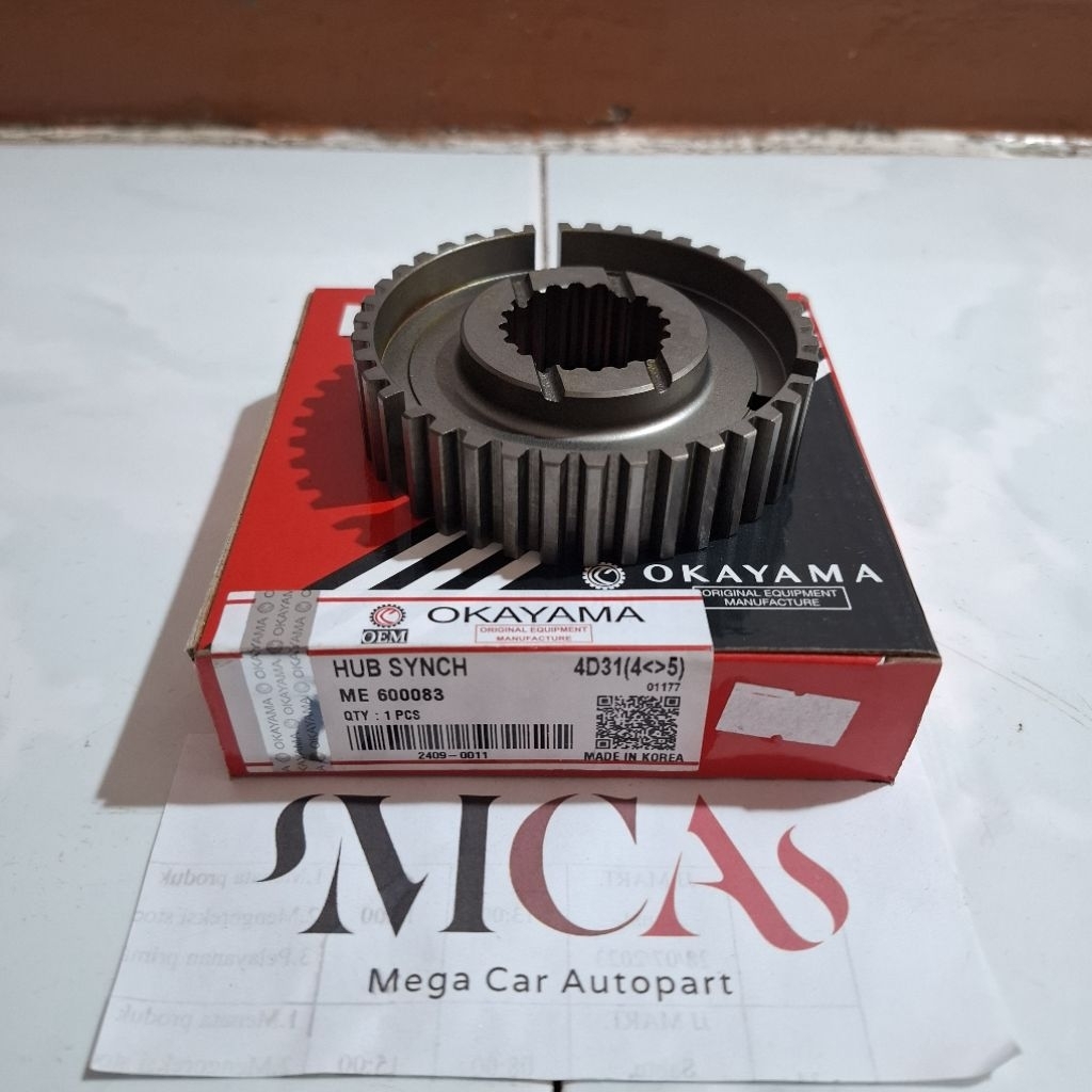 Hub Sleeve / Hub Synch Gigi 4 / Gigi 5 Transmisi Mitsubishi PS 100 / PS 120 Okayama 100% Original Ko