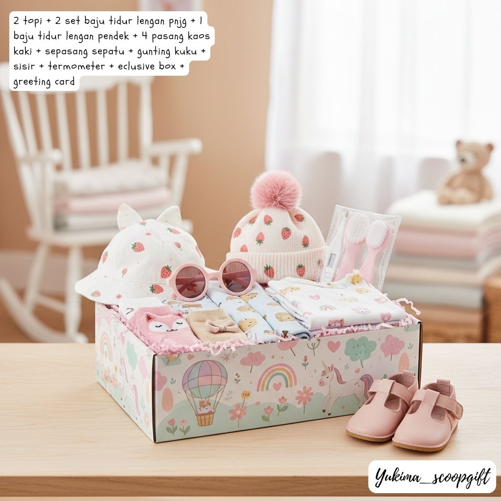 (YUKIMA GIFT) HAMPERS BAYI NEWBORN HADIAH GIFT BAYI CEWEK PEREMPUAN 1-2 TAHUN