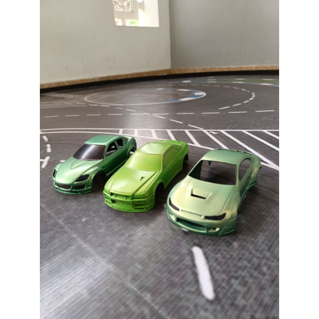 body RC skala 1/28, R34 afadario, Nissan silvia s15, mazda RX8