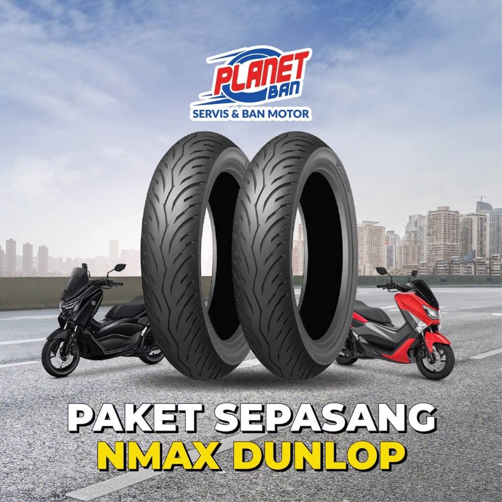 Sepasang Ban NMAX - Ban Motor Depan Belakang NMAX - DUNLOP SCOOTSMART 2 Ring 13 120/70 dan 140/70