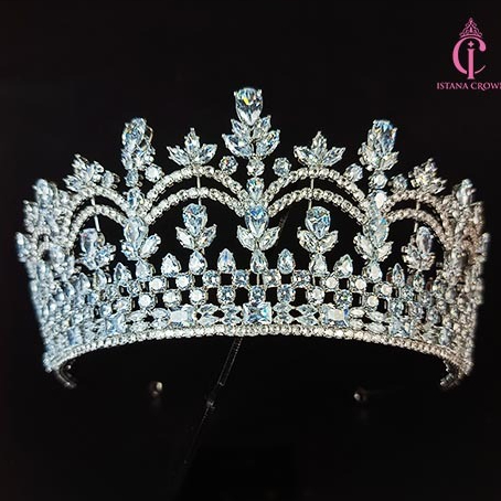 Yasmin Zircon Crown - Mahkota Zircon Mewah - Zirconia Wedding Crown