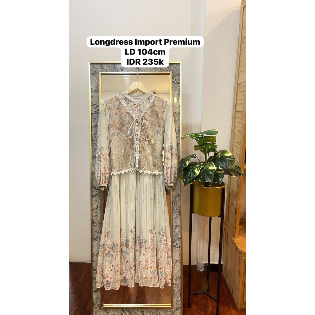 MIDI DRESS IMPORT PREMIUM/GAMIS BRUKAT PREMIUM