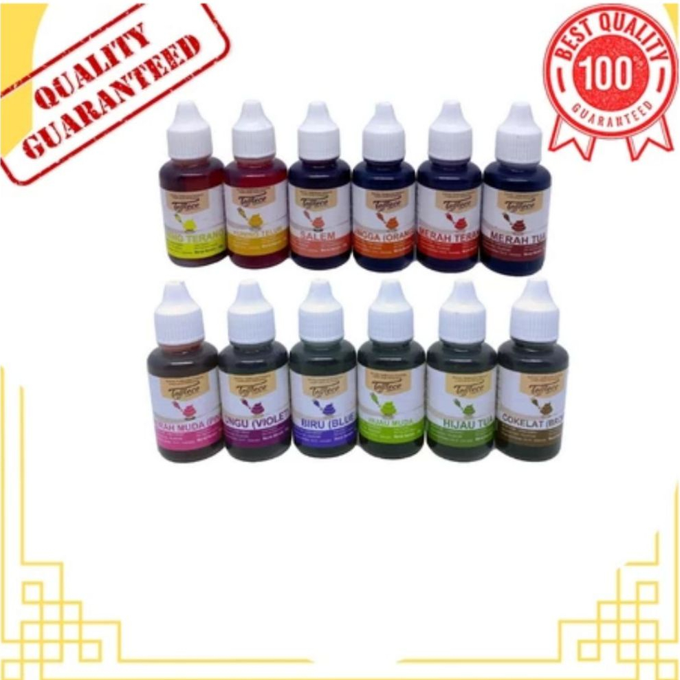 TERLENGKAP Toffieco Food Colour Pewarna 25 Gram