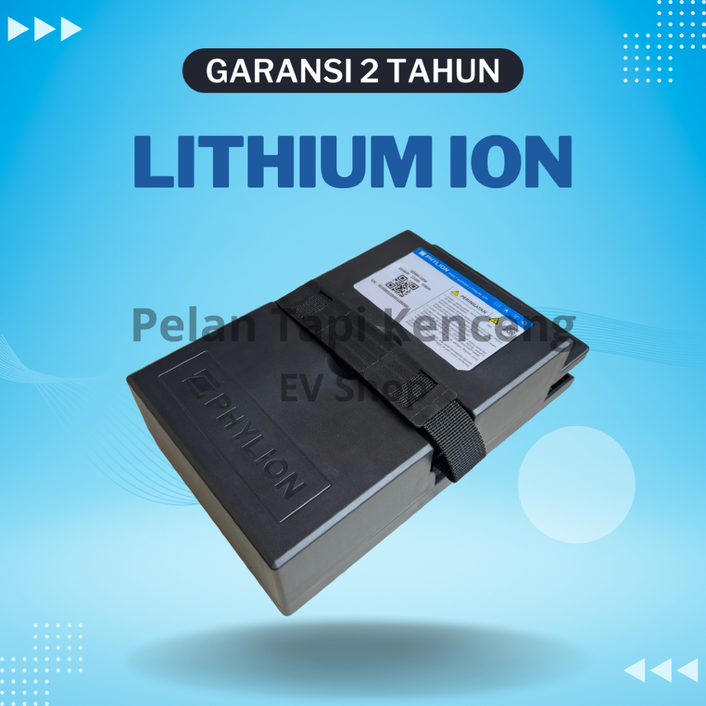 Baterai Phylion Lithium 48V 12Ah – Tenaga Super Awet untuk Sepeda Listrik Winfly M60, M70, T65, T70