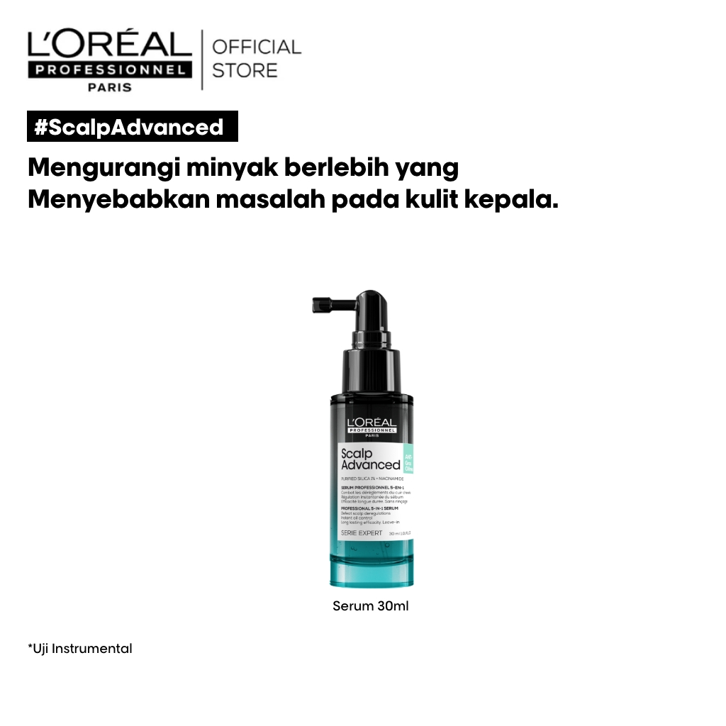 L'Oreal Professionnel Scalp Advanced 5 in 1 professionnel serum 30ml | Serum Kulit Kepala Anti Lepek