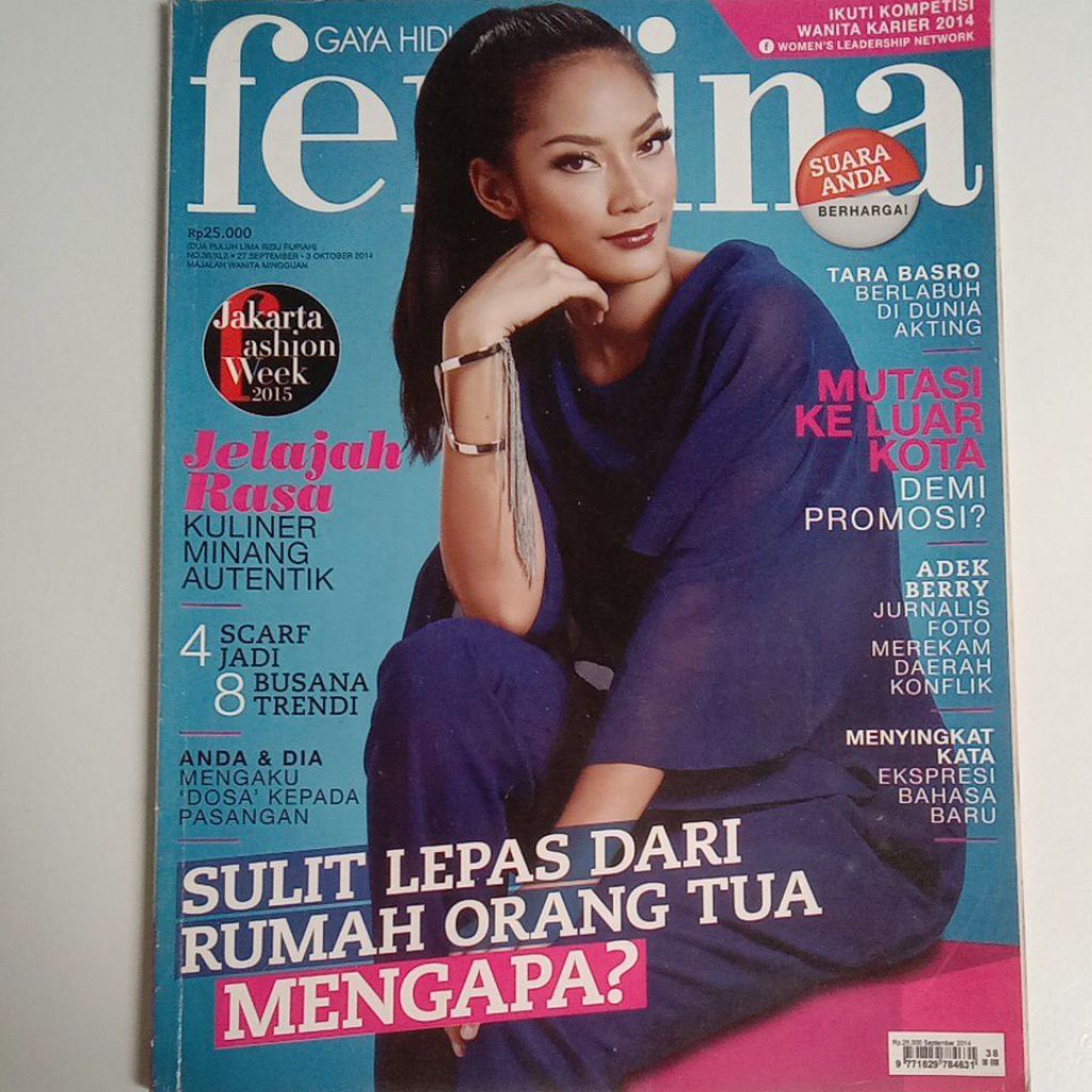 Majalah Femina Tahun 2014 Cover Andi Mutiara Pertiwi Basro (Finalis Gadsam'2005)
