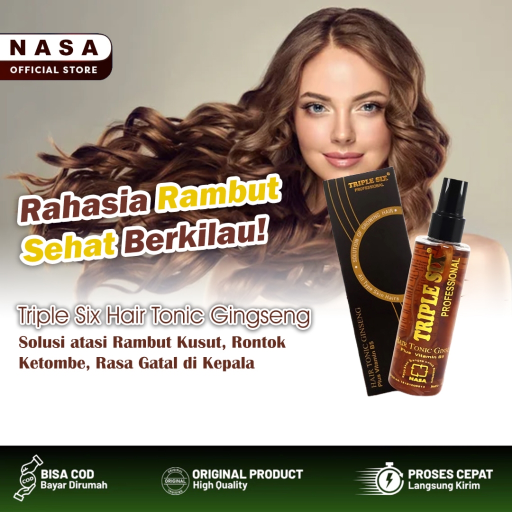 Triple Six Hair Tonic Penumbuh Rambut Original Nasa / Triple Six Hair Tonic