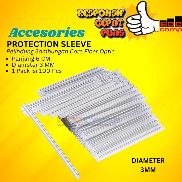 Protection Sleeve Fiber Optic 6CM|Penyambung Core FO 100PCS