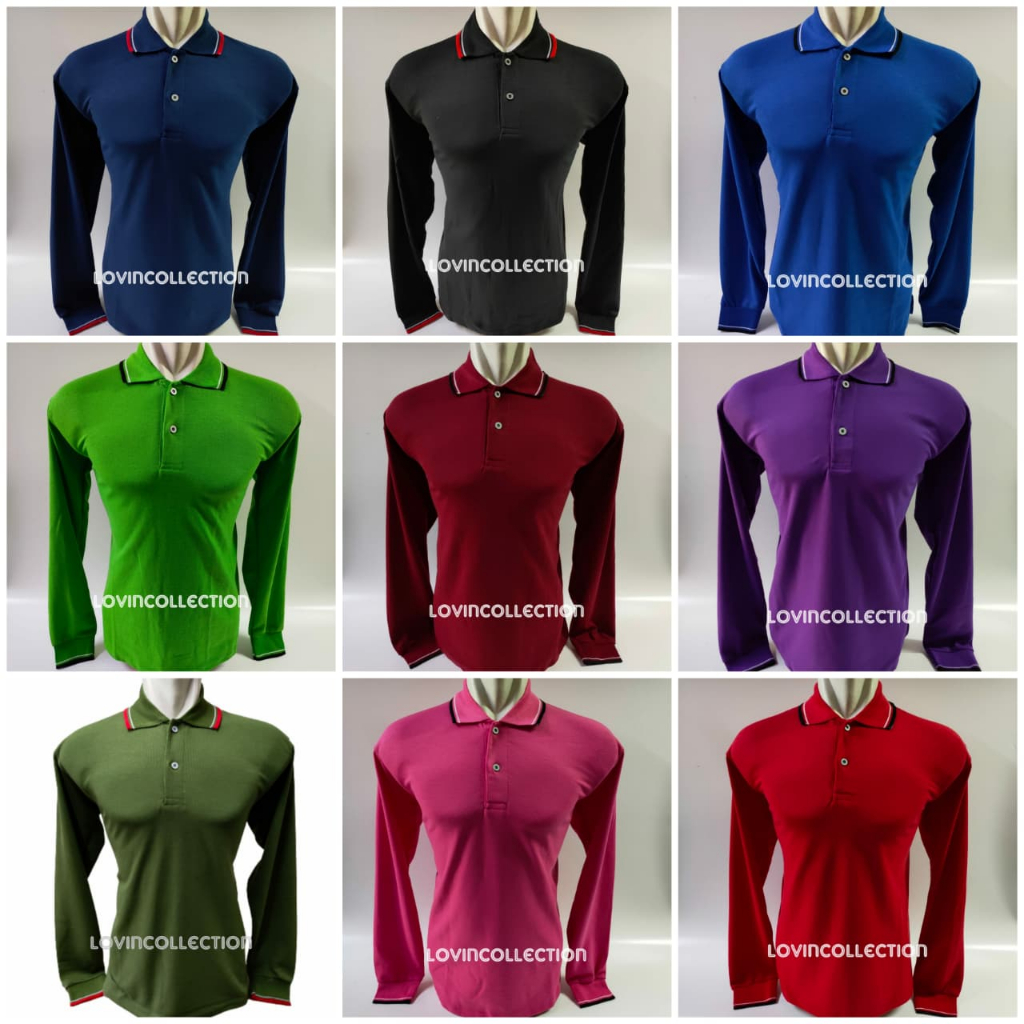 Kaos Kerah Panjang / Kaos Kerah Pria / Kaos Berkerah / Kaos Kerah Wanita / Wangky / Putih