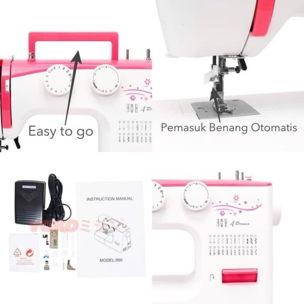 Mesin Jahit Portable Multifungsi Yoko YK-990
