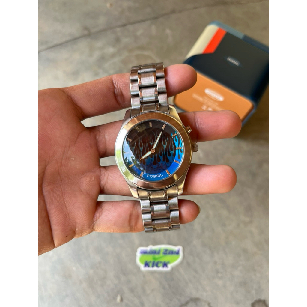 Vintage FO SIL BIG TIC BLUE FLAME, Jam FO SIL BIGTIC FLAME, Not Ni ke triax, not jam oakley