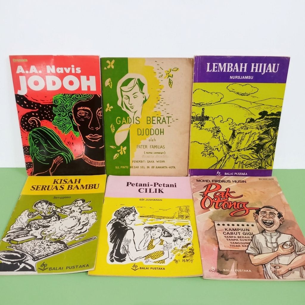Kumpulan buku sastra klasik Indonesia Jodoh gadis berat djodoh lembah hijau Kisah Seruas Bambu Petan